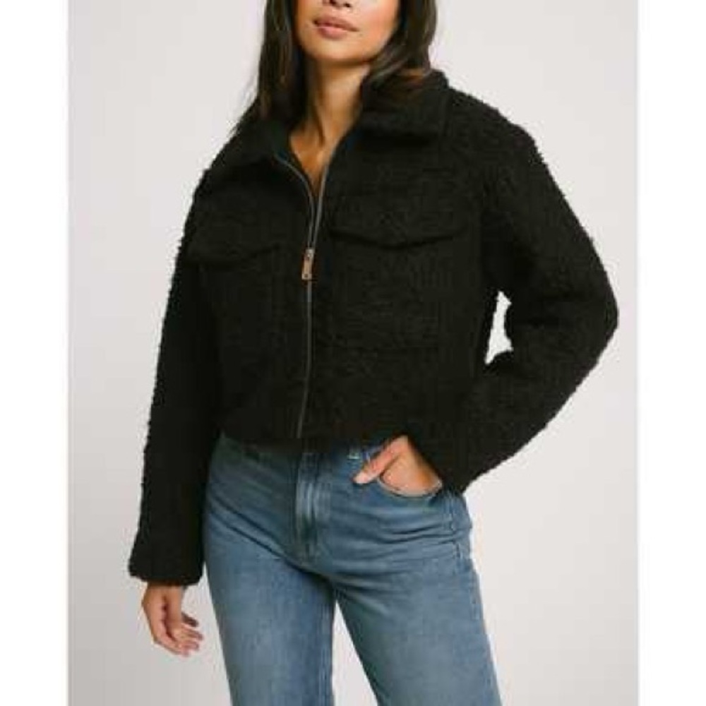 Black Teddy Boucle Jacket | Size Small
